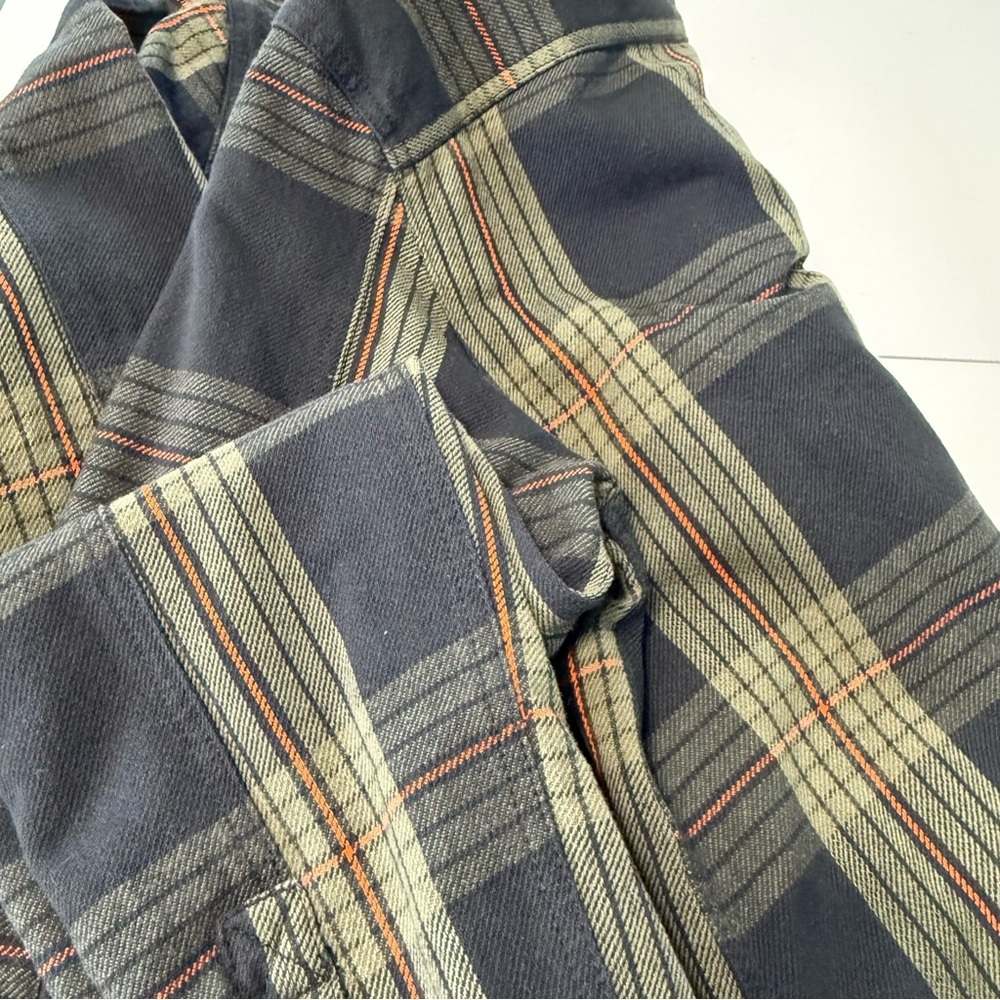 Harley Davidson Flannel Plaid Shirt Jacket Men Size L Cotton Button Up Green - Picture 9 of 16